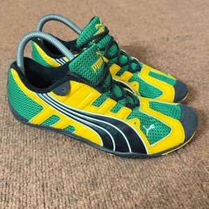 B- fit Puma H-Street Jamaica Mens 6.5 Green Yellow Black Running Shoes 300534-04